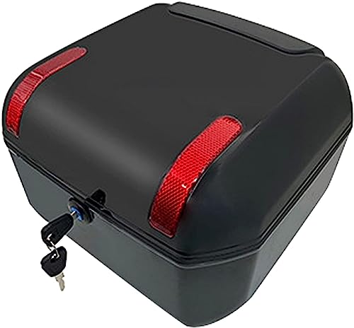 Coffre de moto rectangulaire 25L avec matériel universel noir