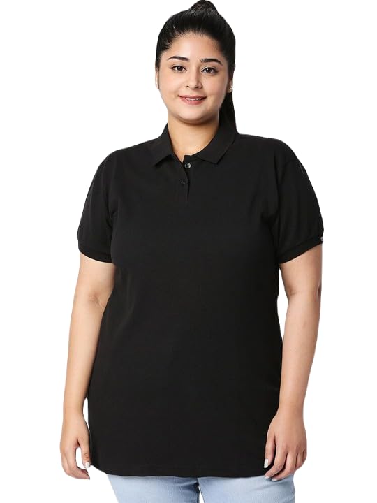 Half Sleeves Polo Tshirt,Plus Size Women Tshirt,T-Shirt04.-picture-16
