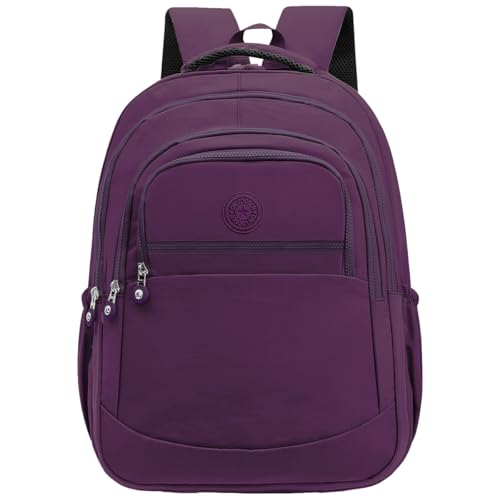 Mochila Escolar Bolsa Feminina Faculdade Trabalho Grande Com Espaço Para Notebook (ROXO)
