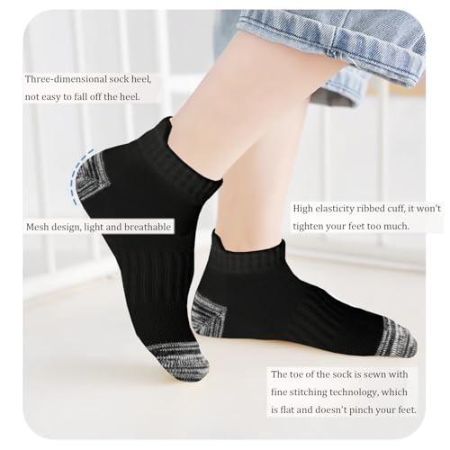 Bemeol Boys Socks 12 Pairs Boy Ankle Socks Kids Athletic Cotton Sports Low Cut Casual Sock3