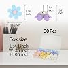 30 Pcs Flowers Push Pins Decorative Thumb Tacks in 5 Colors Cute Office Decor for Cork Board Bulletin Board, Photos Wall Maps and Other Offices Schools Supplies Christmas Decoration #1