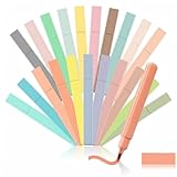 colpart Resaltadores estéticos pastel – 20 colores lindos resaltadores de la Biblia bolígrafos sin sangrado con punta de cincel suave, bolígrafos estéticos de colores caramelo, marcadores Kawaii