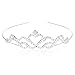 Produktbild Autiga Braut Diadem Hochzeit Krone Haarreif Tiara Strass Haarschmuck Haarband Silber