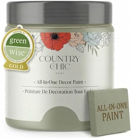 DIY Resources 28 Country Chic All-in-One Chalk Paint for Furniture, Cabinets, Home Decor, Eco-Friendly, Matte Finish, Built-In Primer & Top Coat for Wood, Metal - Sage Advice (Sage Green) - Pint 16 oz (475 ml)