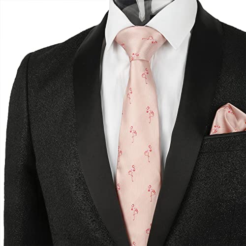 Image of Alizeal Mens 3.15'' Gradient Novelty Pattern Tie Set with Pocket Square Casual Color Tie Set