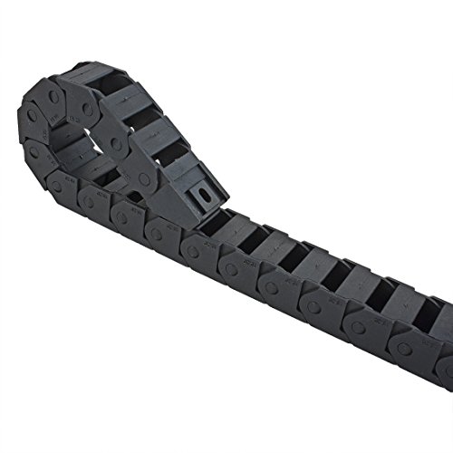 Uxcell R28 15Mm X 20Mm (Innerh*Innerw) Black Plastic Wire Carrier Cable Drag Chain 1M Length For Cnc #TOP3