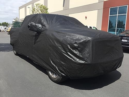 Image of Custom Fit 1998-2018 Dodge Ram 1500 Crew Cab Quad Cab 5.5ft Bed Box Short Bed Truck Car Cover Black