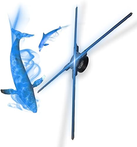 WISVANAI 3D Hologram Fan Projector, 39.4in High-Resolution Holographic Video Projector, Advertising Display Fan with WiFi, 1024 LED Beads & Bluetooth Speaker Supported