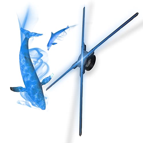DOEL 3D Hologram Fan Projector, 39.4in High-Resolution Holographic Video Projector, Advertising Display Fan with WIFI, 1024 LED Beads & Bluetooth Speaker Supported