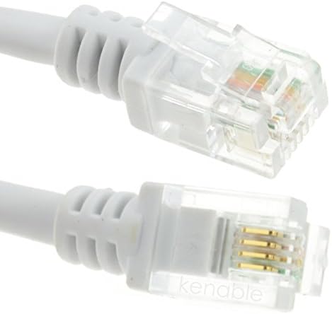 kenable ADSL 2+ High Speed Broadband Modem Cable RJ11 to RJ11 15m (~50 feet) White