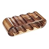 Weinflaschenhalter aus Holz | Küchenarbeitsplatte mit 8 Fächern und 2 Ebenen, für Weinflaschen - für Familien und Erwachsene, Geschenk für Hochzeiten und Weihnachten, Innen- und Heimgebrauch