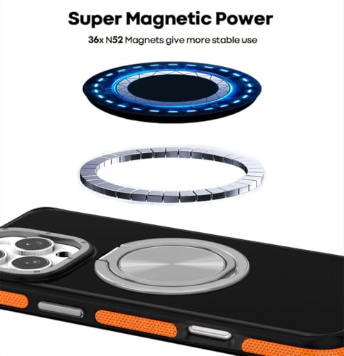 Étui magnétique iPhone 13 anti chute avec cadre antidérapant rouge - 5