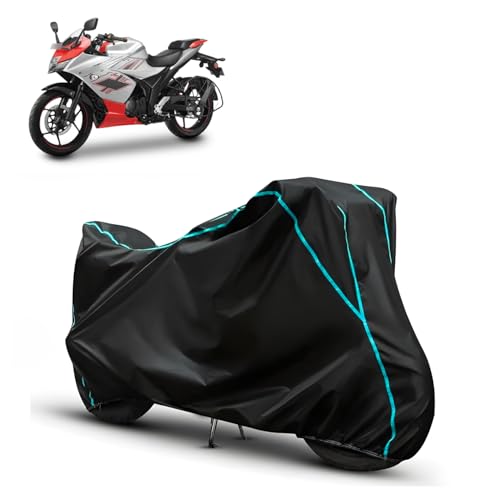 Image of Water Resistant Bike Cover for Suzuki Gixxer SF 150 All Weather, UV Heat Resistant, Dustproof, Triple Stitched, Windproof Elastic Bottom