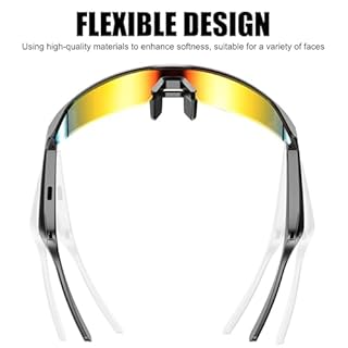 OBEST Occhiali da Ciclismo Sole Intelligenti, Bluetooth Stereo Senza Fili Audio, Cancellazione del Rumore, Risposta One-Clic, Protezione UV, Navigazione Vocale, Adatti per Alpinismo, Sciare e Corsa