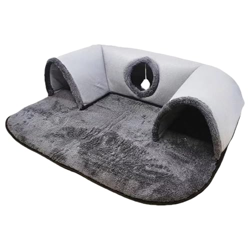 Túnel plegable para gatos en forma de U ideal para salones pequeños y pisos