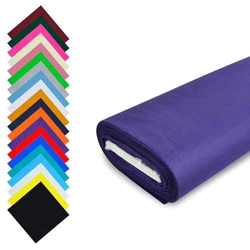 Tissu au mètre (1m, Violet) 100% coton 147,5 cm pour le quilting, la couture, la confection de vêtements, la literie, le bricolage et plus encore -...