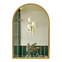 Amazon.co.jp: ヴィンテージアーチ型壁掛けミラー、ビーズフレーム装飾