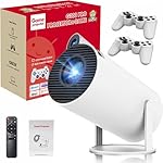 Upgraded M300 Max Retro Video Game Console, Gaming Projector, + 2 Wireless Controllers, Plug and Play Retro games Console, 20000 Classic Games, Auto Keystone, 720P (M300)