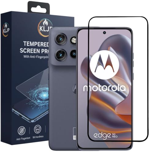 Image of Military-Grade Gorilla Tempered Glass For MOTO EDGE 50 NEO With Installation Kit | Edge to Edge Coverage | Black