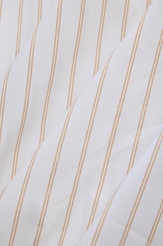 Image of SNITCH Men Semi-Formal Shirt | Modern Slim Fit Full Sleeve Point Collar Vertical Stripe Pattern | Cotton Blend Stretch Fabric for Office & Business Casual Wear