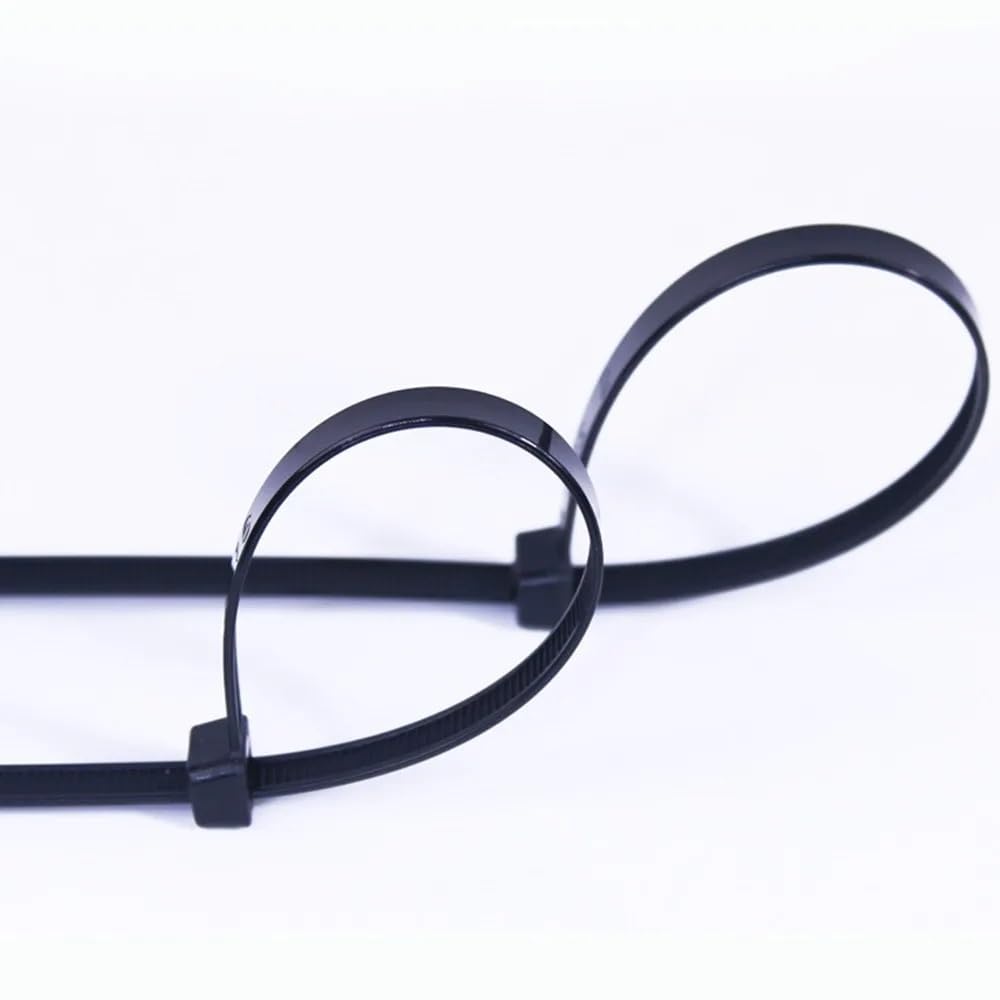 Bridas de Nailon autoblocantes de 3,6 mm de Ancho, Color Negro, 250/500 Unidades(500pcs 5x200mm)
