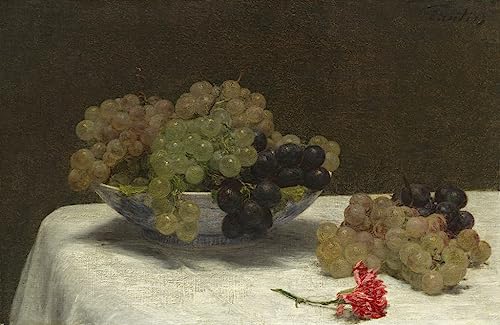Peinture murale nature morte Fantin-Latour toile 60x90cm salon