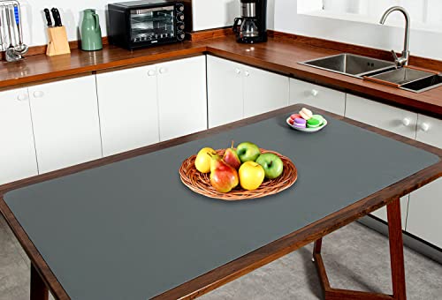 Warome Silicone Mat, 47"X 23.6" Silicone Mats For Kitchen Counter, Nonslip Heat Resistant Mat, Extra Large Kitchen Counter Mat, Waterproof Countertop Protector For Placemat/Craft Mat, No Creases-Gray #TOP29