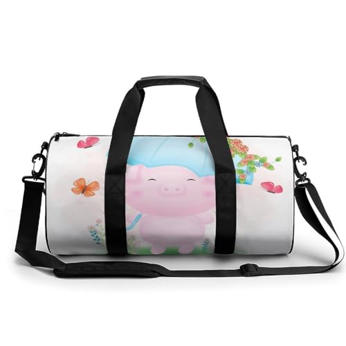 Sac week-end papillon cochon grand compartiment compact pour voyage