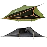 Night Cat Hammock Tent for 2 Person：Waterproof Triangle Hammock with Mosquito Net Rainfly Camping Garden Backyard Wild