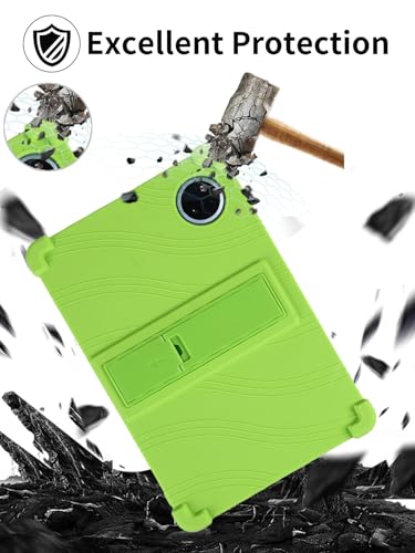 Étui en silicone DOOGEE Tab A9+ vert de 11 pouces avec support - 6