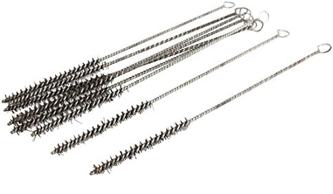 Aexit 26cm Long Painting Supplies & Wall Treatments Pipe Pipeline Tube Cylinder Cleaning Steel Wire Brush Paint Rollers 9 Pcs