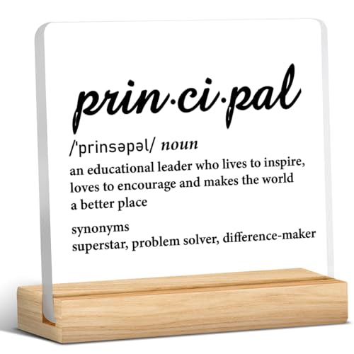 School Principal Appreciation Gifts for Men Women Principal Definition Acrylic Desk Sign Decor