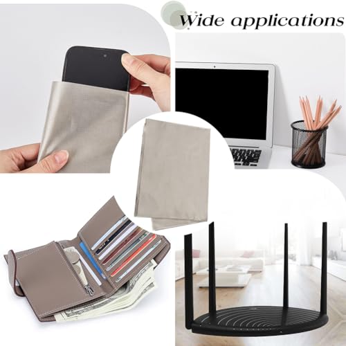 GORGECRAFT 110 x 200 cm EMF-Schutzgewebe Faraday-Gewebe Polyester EMI RF Und RFID-Abschirmung Kupfergewebe Faraday-Käfigschutz DIY-Gehäuse Kabellose Abschirmung Für WLAN-Zellen RFID-Schutz