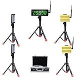 GAN XIN 40/60 Yard Sprint Timer for Track Wireless Race Clock, Stopwatch for Speed Training, Adjustable Tripod Precision Laser Racing Time（Smaller Tripod）