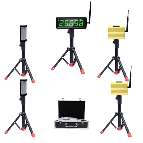 GAN XIN 40/60 Yard Sprint Timer for Track Wireless Race Clock Stopwatch for Speed Training Adjustable Tripod Precision Laser Racing TimeSmaller Tripod