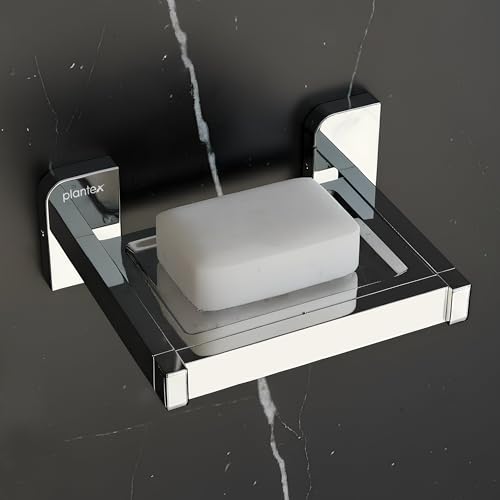 Image of Plantex 304 Grade Stainless Steel Soap Dish for Bathroom /Soap Case /Soap Holder /Soap Stand /Bathroom Accessories - Pack of 1 (Rolex, Chrome)