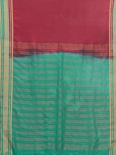 Image of AKHILAM Women's Mysore Silk Ombre Woven Design Saree With Unstitched Blouse Piece (KUSUM4101 NSM Parent)