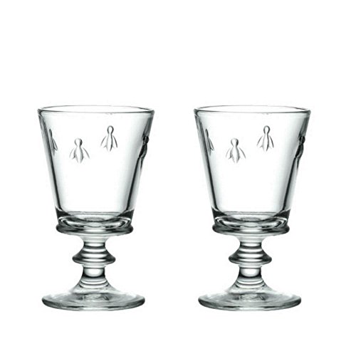 La Rochere Bee Stemmed Red Wine Glass Glasses Goblet 240ml, Set of 2 - 14cm