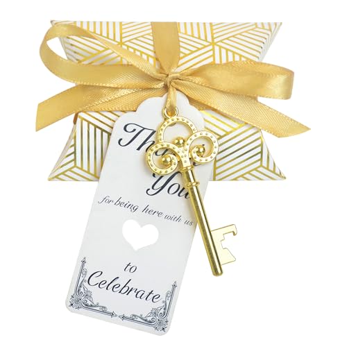 Aokbean 50pcs Skeleton Key Bottle Openers Wedding Party Favors Souvenir