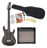 Ibanez GSA60-WNF Starter Set E-Gitarre (Amp, Gigbag, Kabel, Plektren, Gitarrenschule inkl. CD & DVD) Walnut Flat