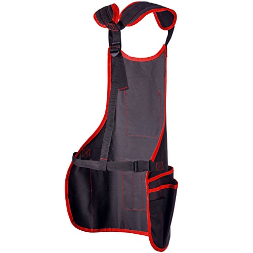 Nocry Professional Canvas Work Apron - With 16 Tool Pockets, Fully Adjustable, Waterproof & Protective, Black #TOP7