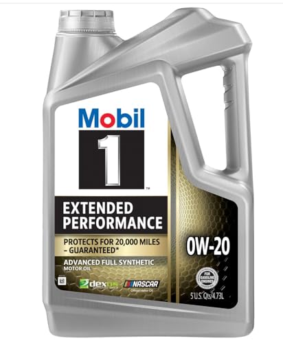 Mobil 1 Extended Performance 0W-20 Full Synthetic Motor Oil, 5 qt