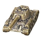 Format compact : conçue comme une minuscule figurine en laiton, cette statuette de char de bureau trouve sa place sur un bureau ou une étagère, apportant une touche décorative élégante aux petits espaces sans encombrer votre intérieur. sculptures miniatures de chars, jouets de chars de simulation