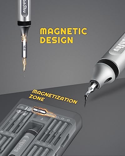 Mini Electric Screwdriver, 52 In 1 Electric Precision Screwdriver Set With 48 Magnetic Bits, Led Light, Banshu Rechargeable Portable Small Power Screwdriver Kit, Repair Tool Kit For Electronics #TOP2