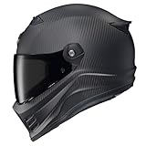 ScorpionEXO Covert FX Carbon Fiber Full Face Motorcycle Helmet Street Fighter Style - Bluetooth Ready Speaker Pockets DOT ECE Solid (Matte Black - Large)