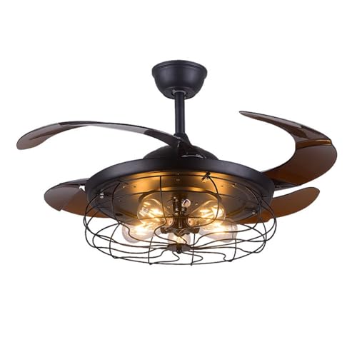 Ventilador de Techo con Mando a Distancia Lampara Ventilador Techo Dormitorio Create con Mando a Distancia Requiere Precableado para Dormitorio Salon Cocina(42cm)
