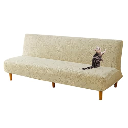 Housse de futon sans accoudoirs beige taille S pour clic-clac - 2