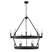 Golden Lighting 1017-96 BLK Alastair Chandelier, 15 Light, Matte Black