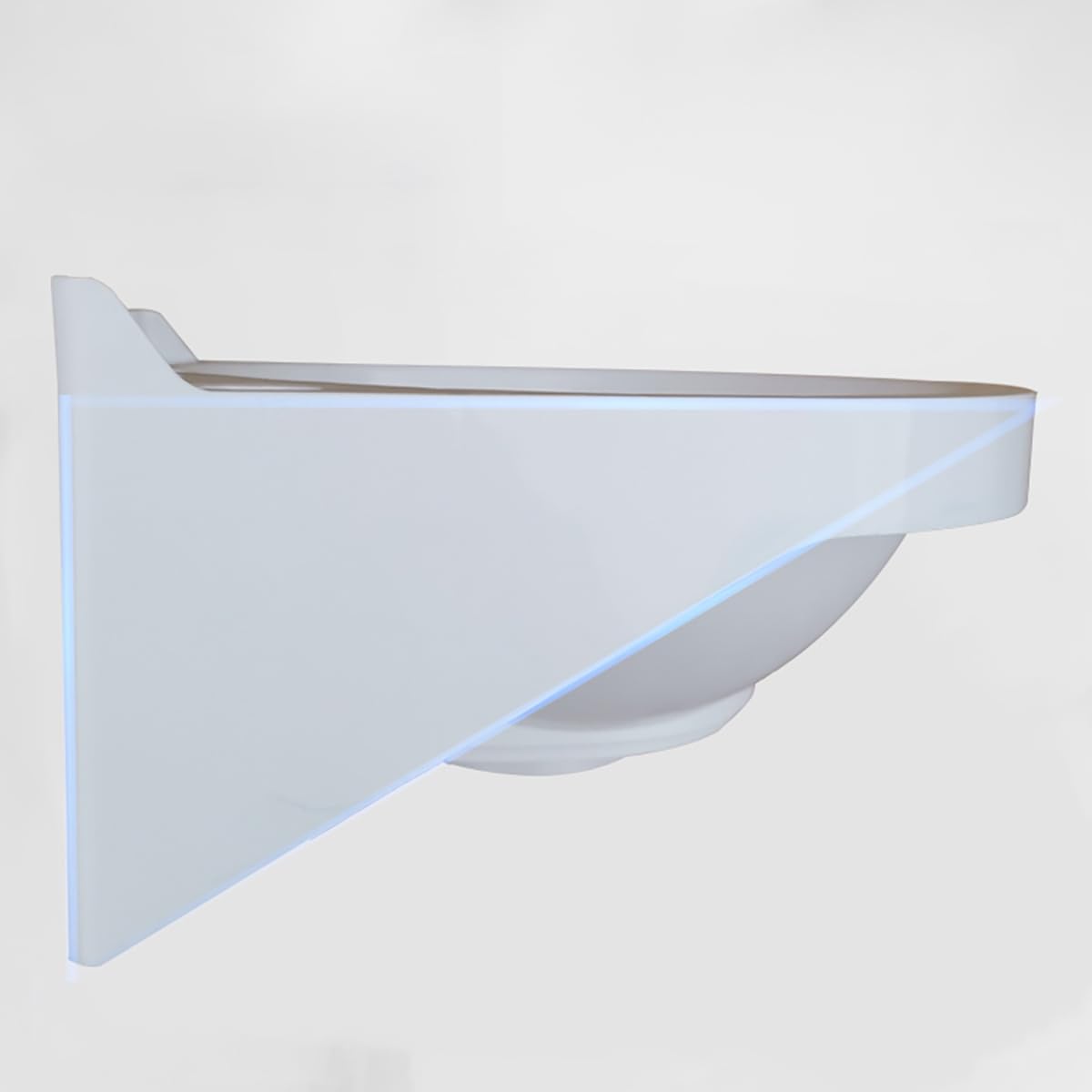 Lavandino A Muro In Resina - 45x34x14.5cm, Bianco, Kit Scarico Incluso, Ideale Per Bagni Piccoli E Guest Toilet