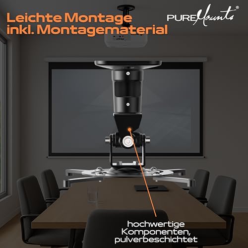 Soporte de techo rotativo para cañón de proyección PureMounts PM-Spider-Plus-B 6